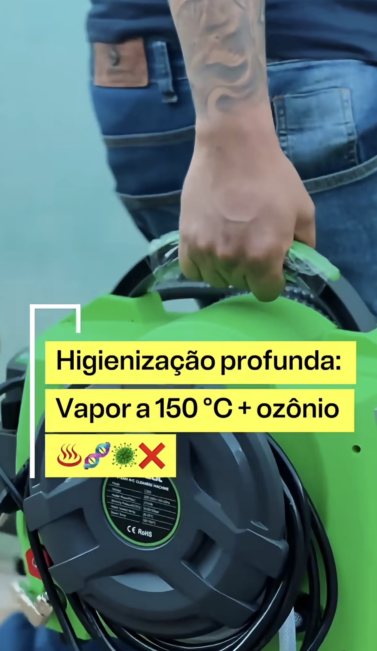 Equipamento de higienização com ozônio